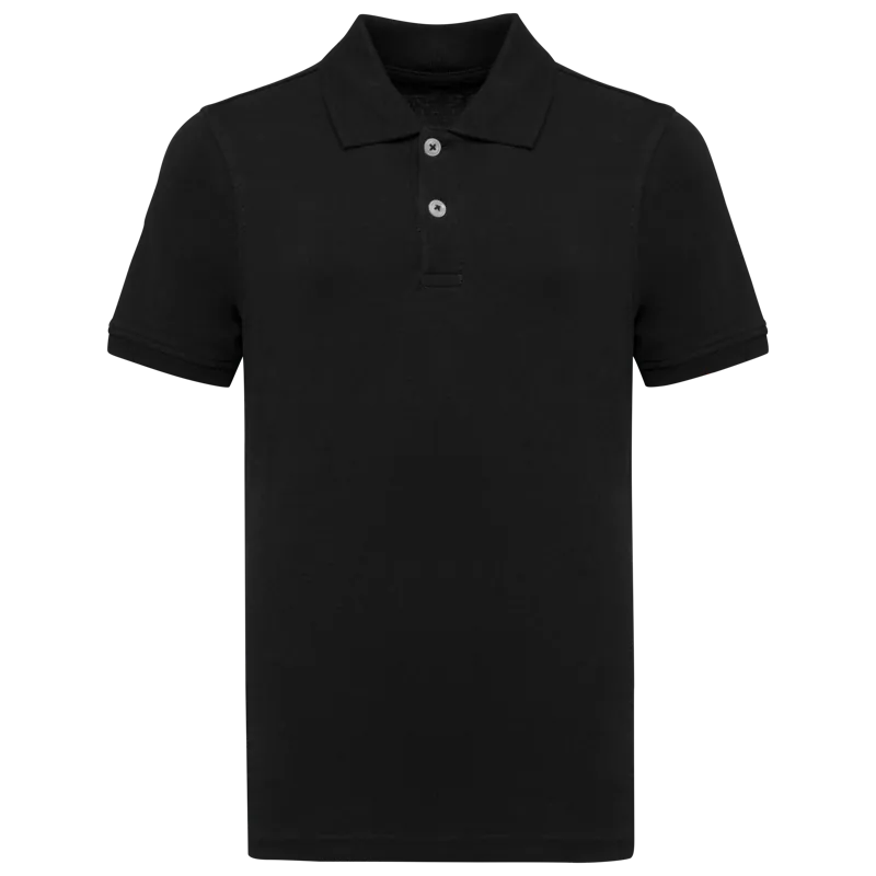 Piqué kinderpolo in Black
