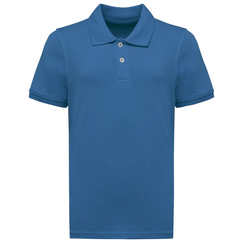 Piqué kinderpolo in Light Royal Blue