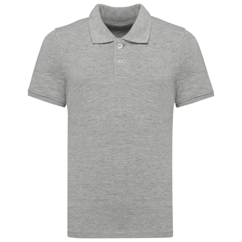 Piqué kinderpolo in Oxford Grey