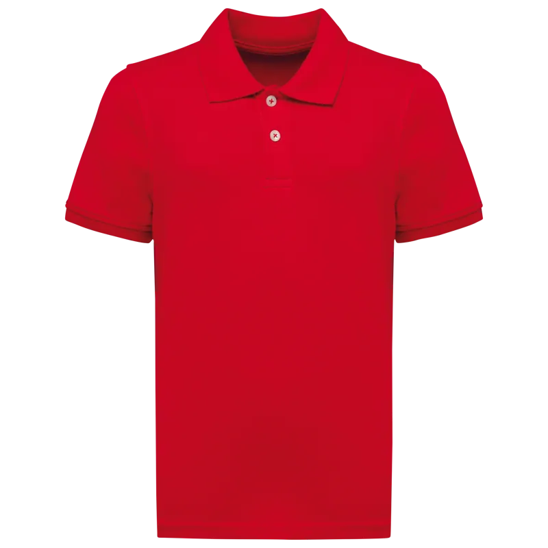 Piqué kinderpolo in Red