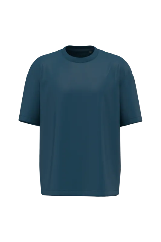 Oversized T-shirt korte mouwen uniseks in Ink Blue