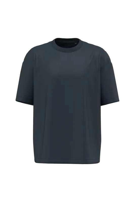 Oversized T-shirt korte mouwen uniseks in Navy