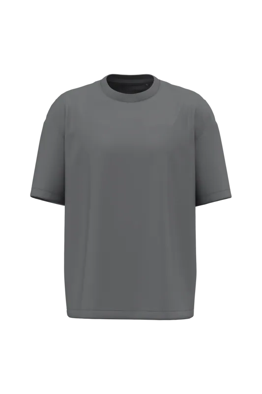 Oversized T-shirt korte mouwen uniseks in Storm Grey