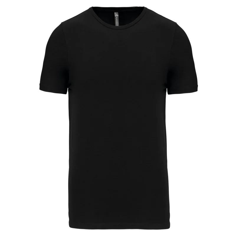 T-shirt ronde hals korte mouwen in Black