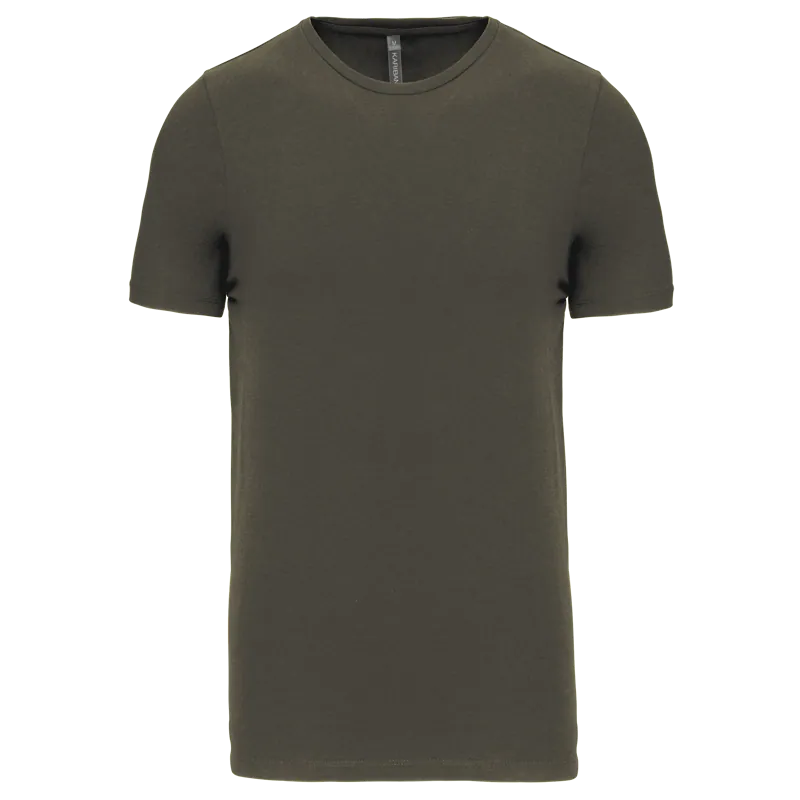 T-shirt ronde hals korte mouwen in Dark Khaki