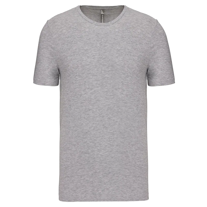 T-shirt ronde hals korte mouwen in Light grey heather