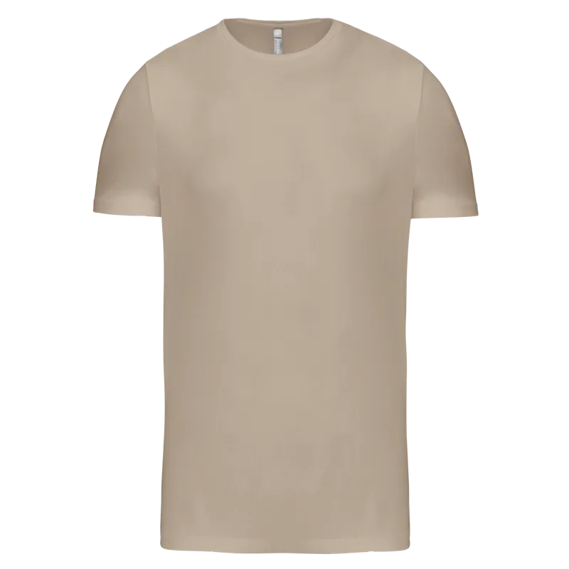 T-shirt ronde hals korte mouwen in Light Sand