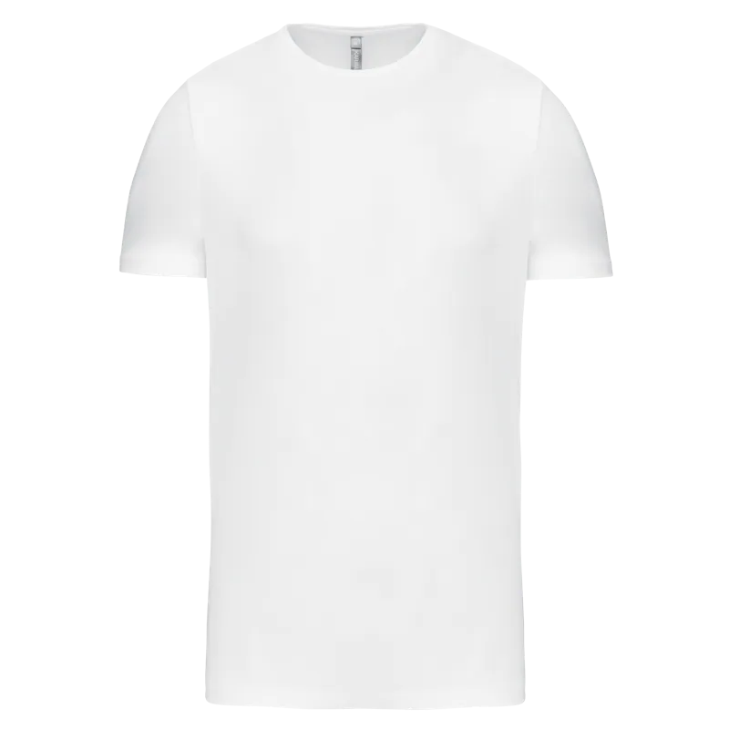 T-shirt ronde hals korte mouwen in White