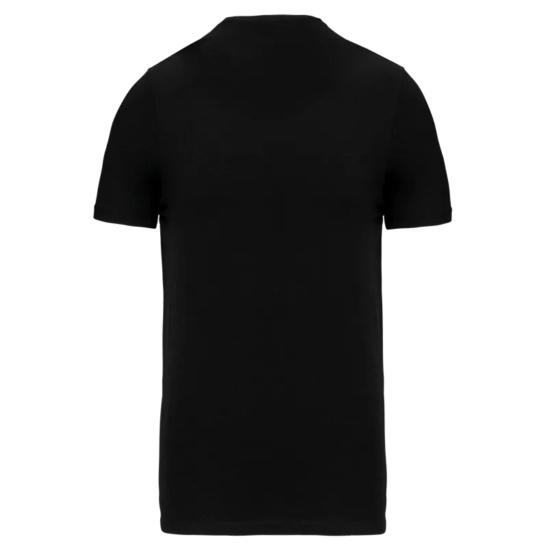 T-shirt korte mouwen V-hals in Black, achterkant
