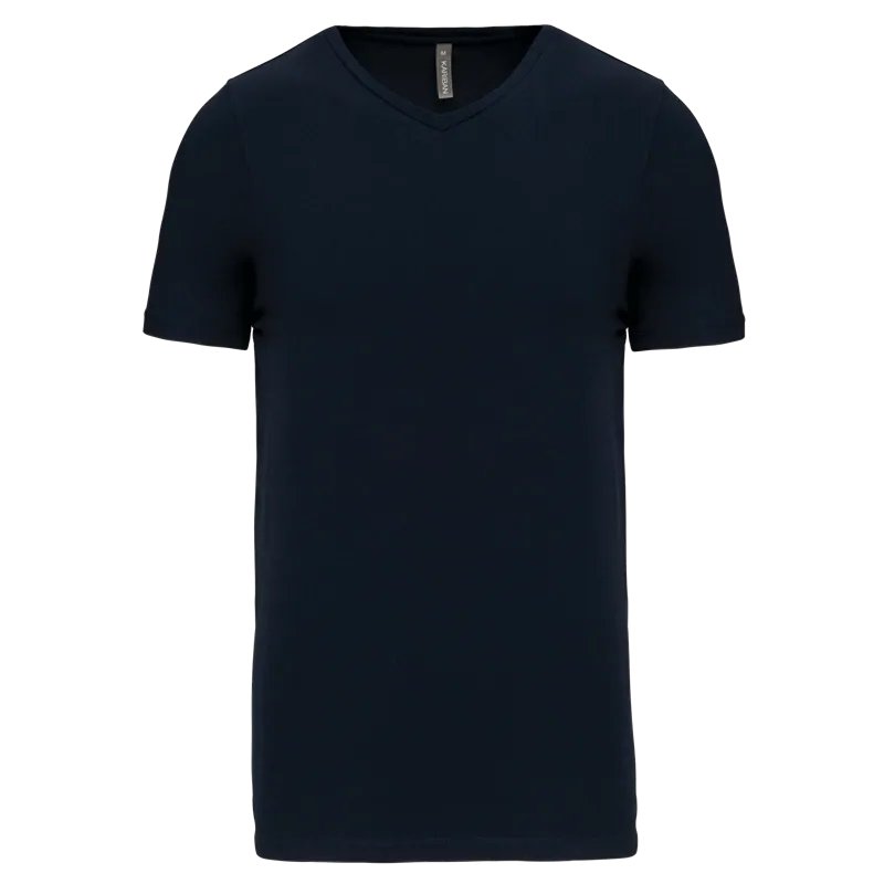 T-shirt korte mouwen V-hals in Navy