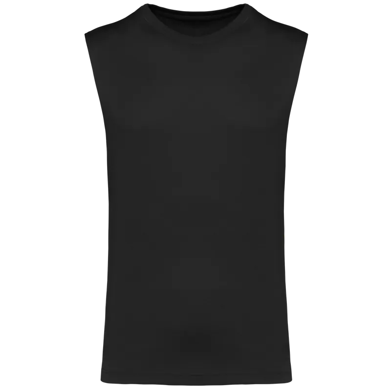Mouwloos heren T-shirt Bio 150 IC in Black