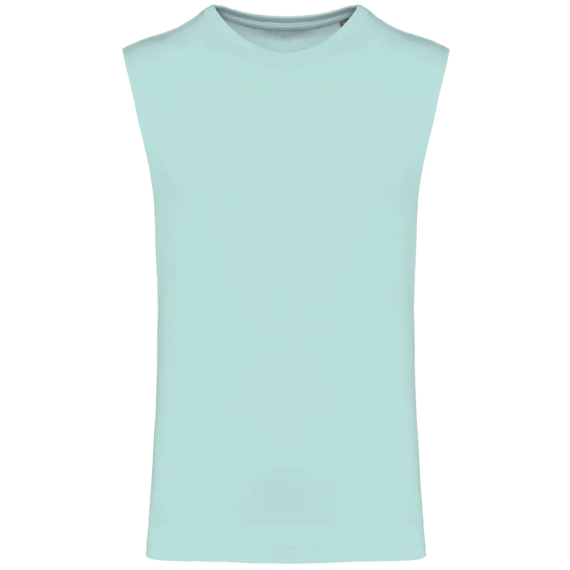Mouwloos heren T-shirt Bio 150 IC in Ice Mint