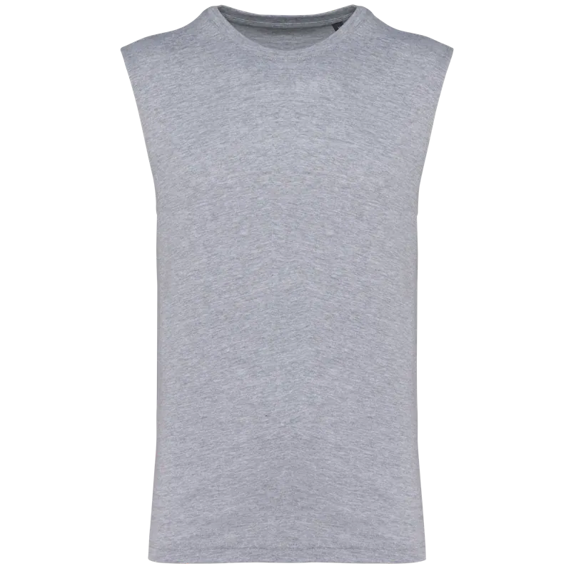 Mouwloos heren T-shirt Bio 150 IC in Oxford Grey