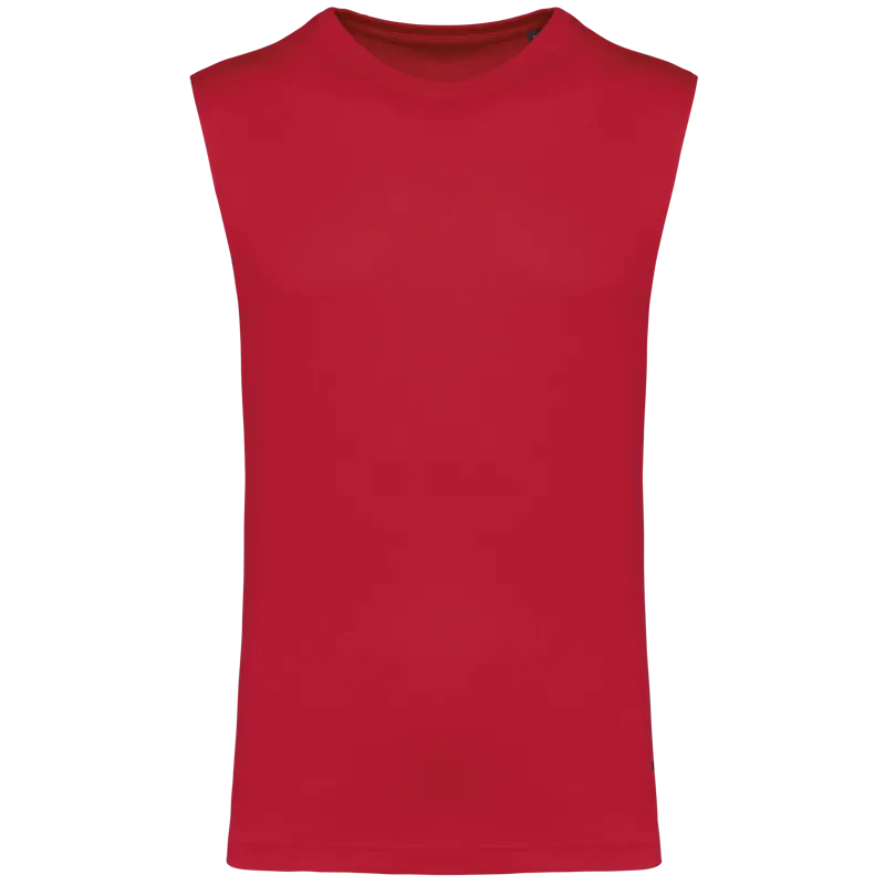 Mouwloos heren T-shirt Bio 150 IC in Red