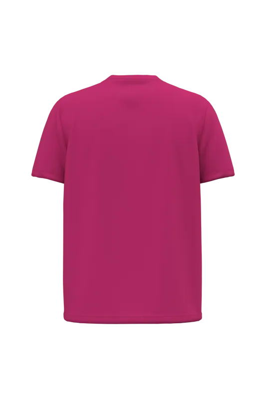 Heren T-shirt Bio150 in Fuchsia, achterkant