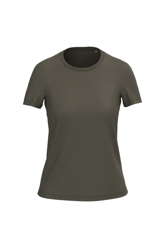 Dames T-shirt Bio150 IC in Dark Khaki