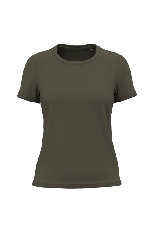 Dames T-shirt Bio150 in Dark Khaki