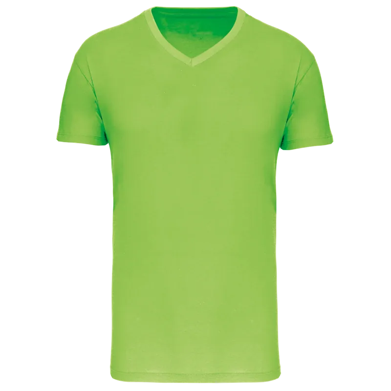 Heren-T-shirt BIO150 IC V-hals in Lime