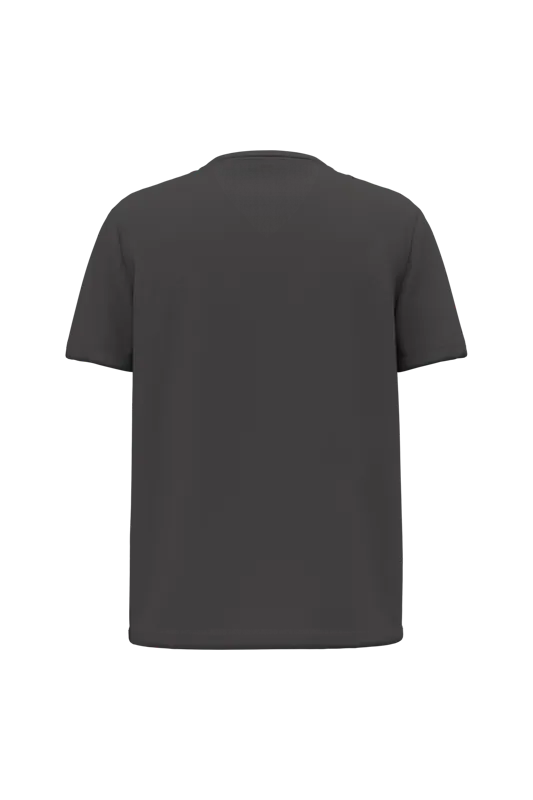 Heren-T-shirt BIO150 V-hals in Dark Grey, achterkant