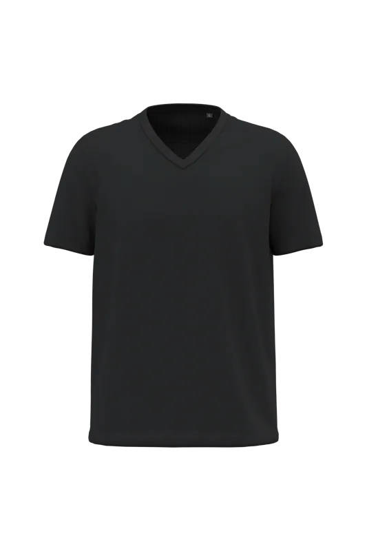 Heren-T-shirt BIO150 V-hals in Black
