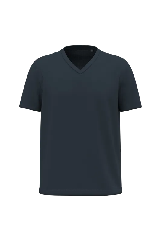 Heren-T-shirt BIO150 V-hals in Navy