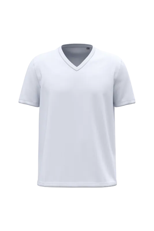 Heren-T-shirt BIO150 V-hals in White