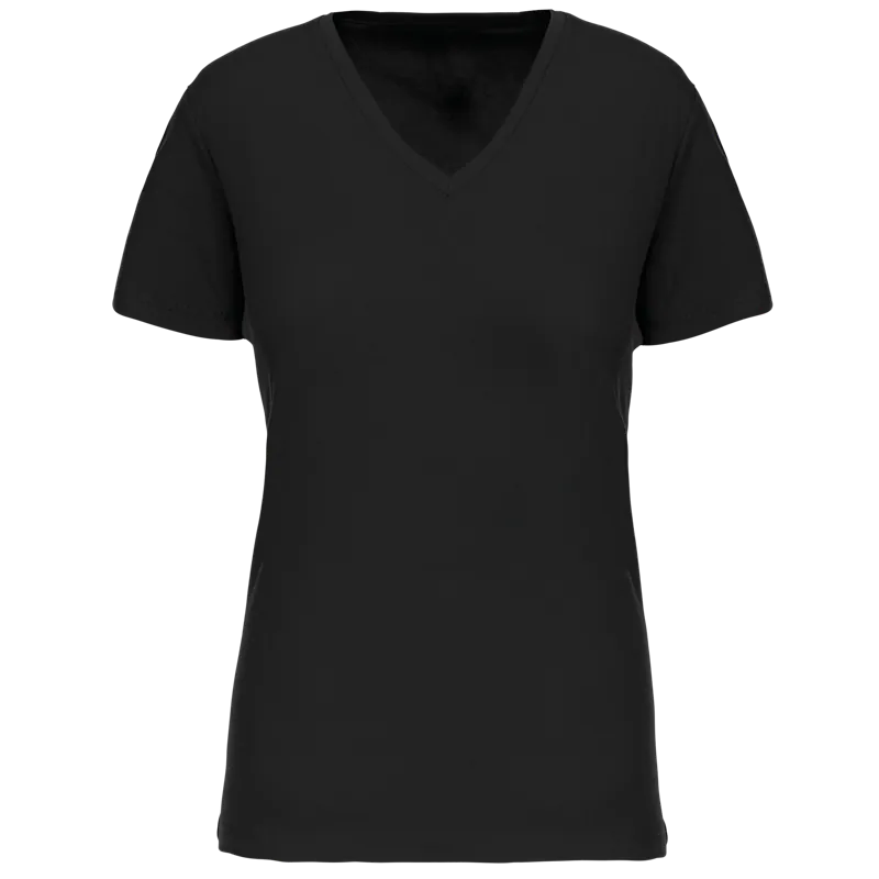 Dames-T-shirt BIO150 IC V-hals in Black