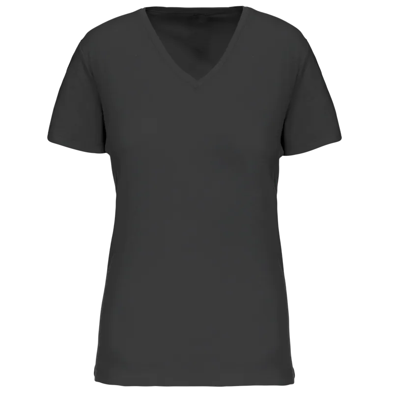 Dames-T-shirt BIO150 IC V-hals in Dark Grey