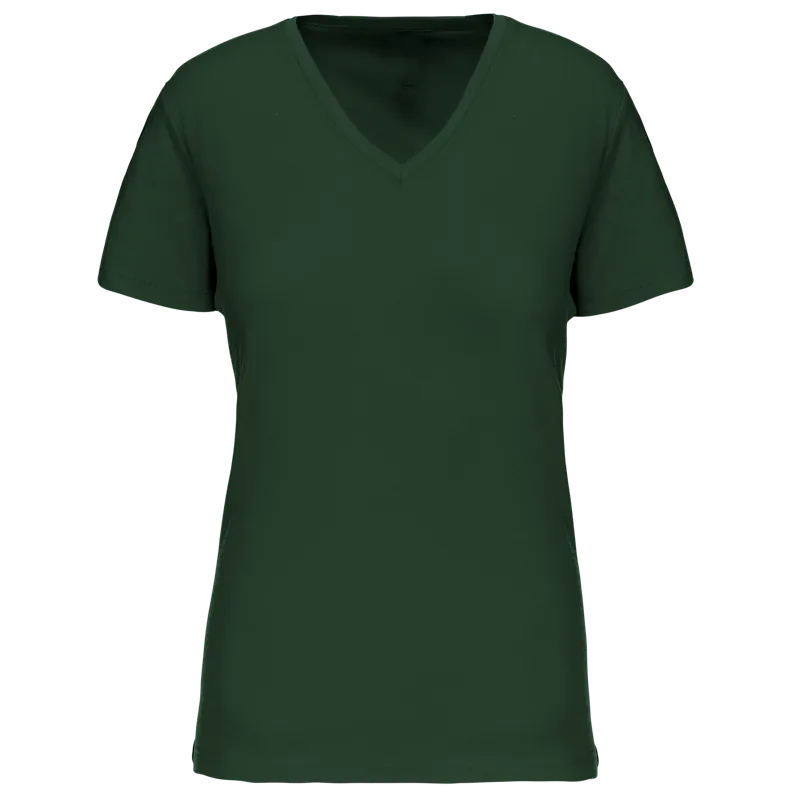 Dames-T-shirt BIO150 IC V-hals in Forest Green