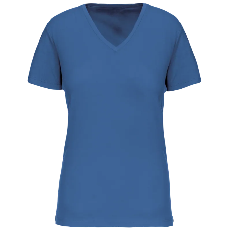 Dames-T-shirt BIO150 IC V-hals in Light Royal Blue