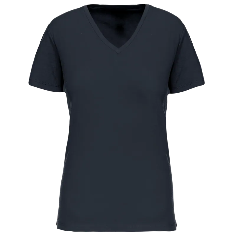 Dames-T-shirt BIO150 IC V-hals in Navy