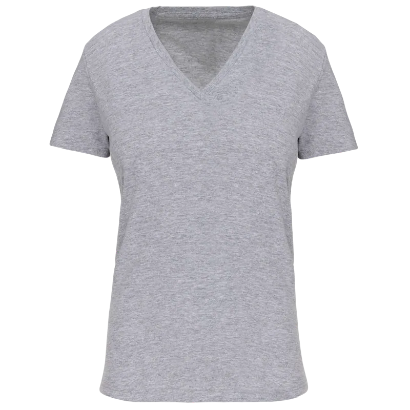 Dames-T-shirt BIO150 IC V-hals in Oxford Grey
