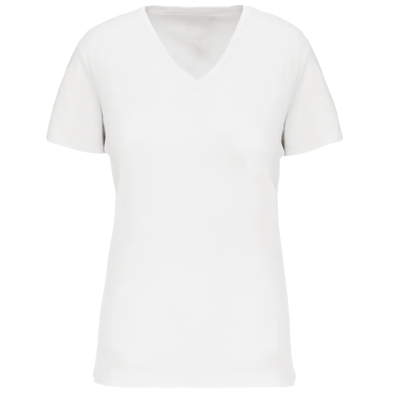 Dames-T-shirt BIO150 IC V-hals in White