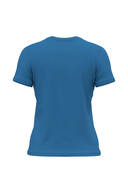 Dames-T-shirt BIO150 IC V-hals in Light Royal Blue, achterkant