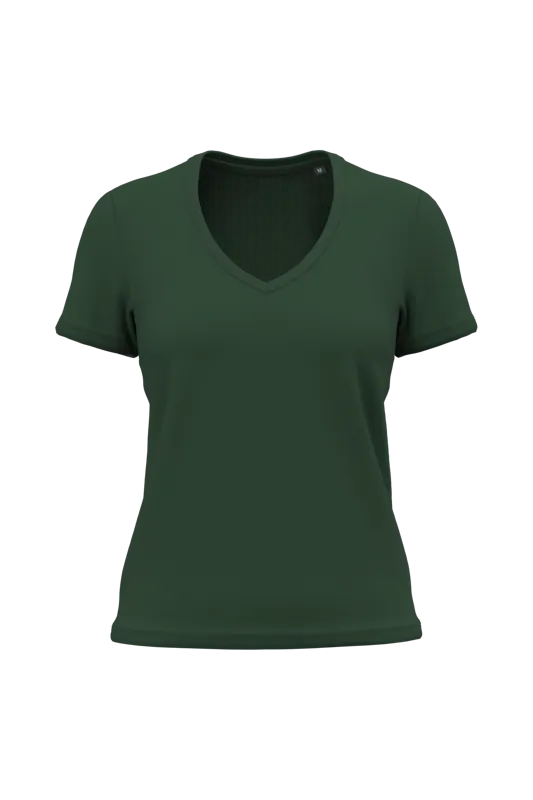 Dames-T-shirt BIO150 IC V-hals in Forest Green