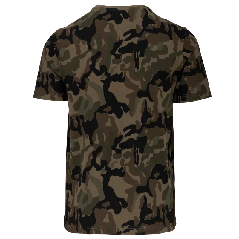 T-shirt camo korte mouwen in Olive Camouflage, achterkant