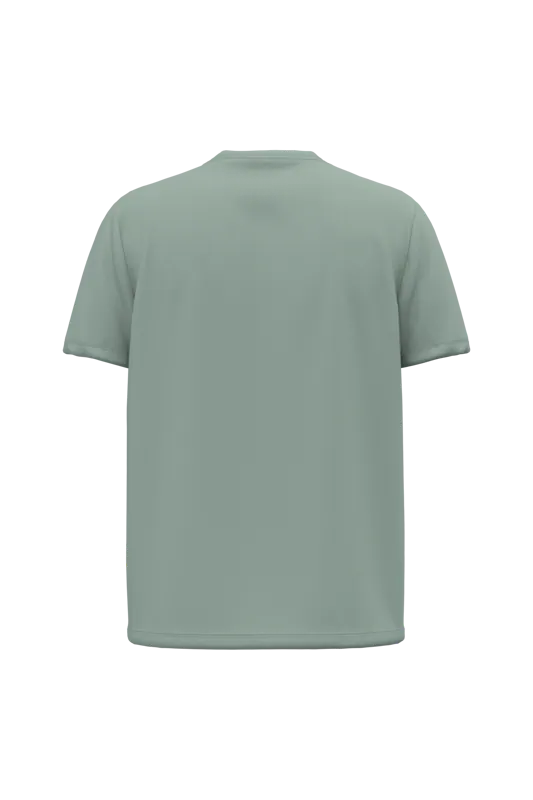Heren T-shirt Bio190 in Sage, achterkant