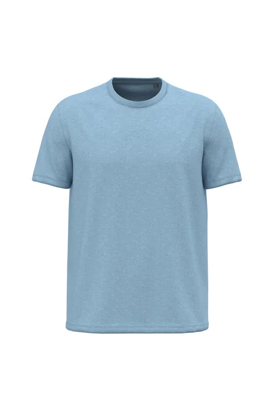 Heren T-shirt Bio190 in Cloudy Blue Heather