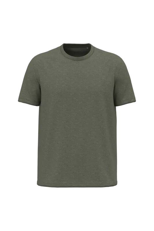 Heren T-shirt Bio190 in Green Marble Heather