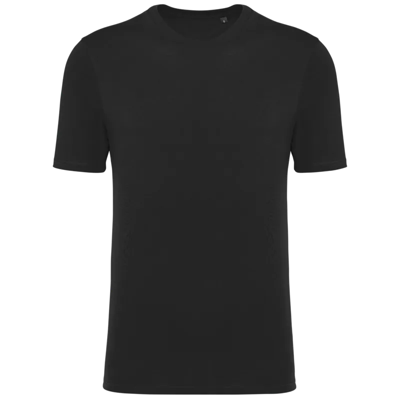 T-shirt ronde hals met korte mouwen uniseks in Black
