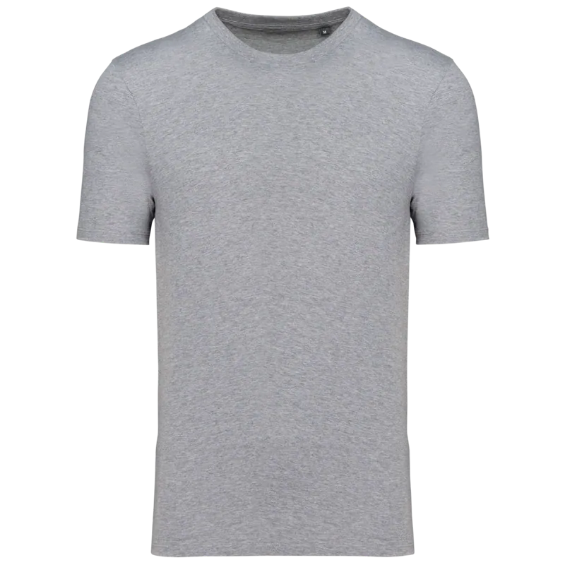 T-shirt ronde hals met korte mouwen uniseks in Oxford Grey