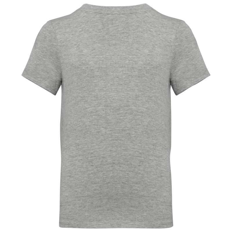 T-shirt ronde hals kinderen in Oxford Grey, achterkant