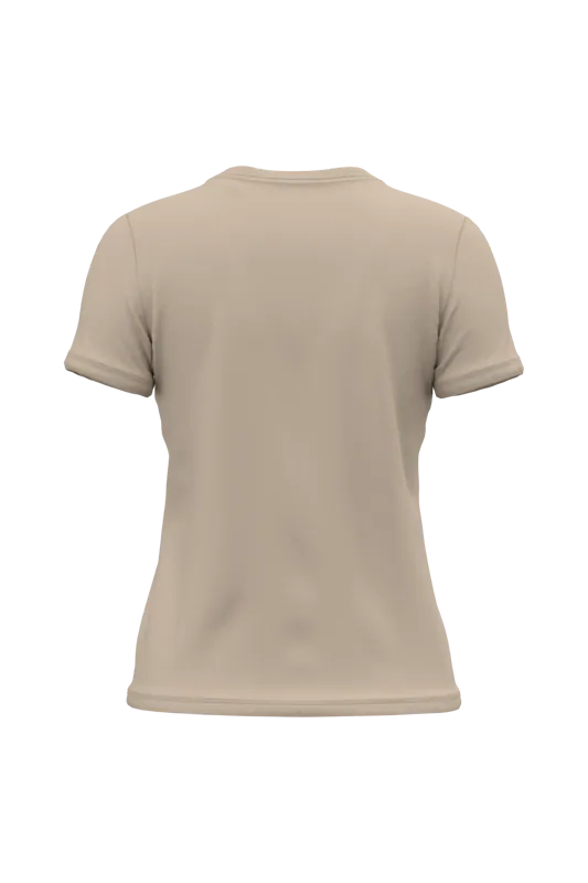 Dames T-shirt Bio190 in Light Sand, achterkant