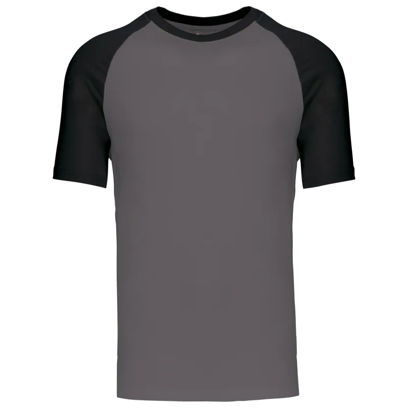 Baseball - Tweekleurig T-shirt in Slate Grey / Black