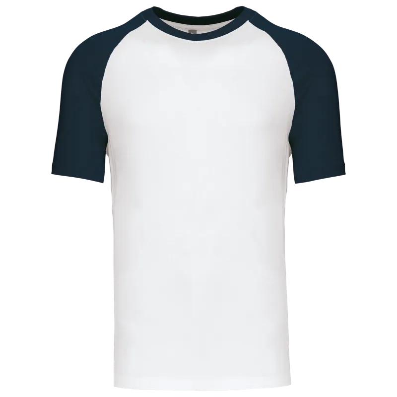 Baseball - Tweekleurig T-shirt in White / Navy