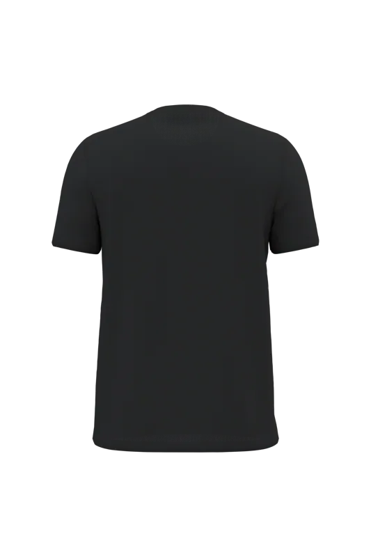 Uniseks T-shirt korte mouwen ronde hals in Black, achterkant