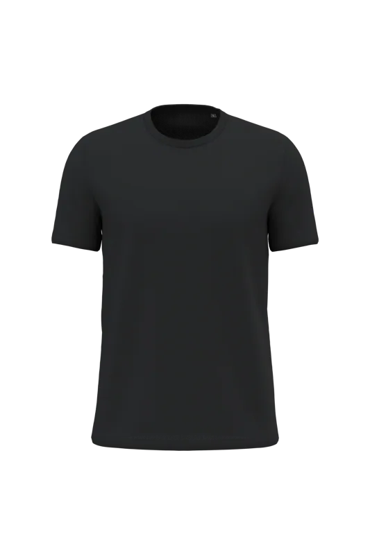Uniseks T-shirt korte mouwen ronde hals in Black