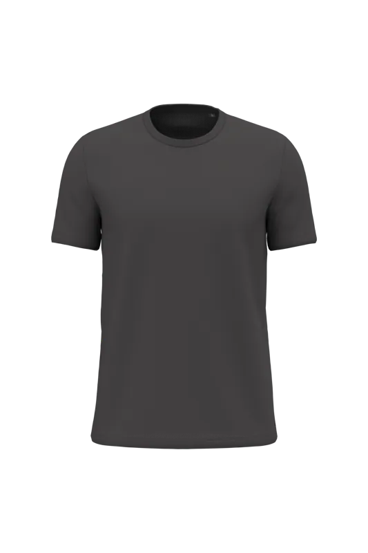 Uniseks T-shirt korte mouwen ronde hals in Dark Grey