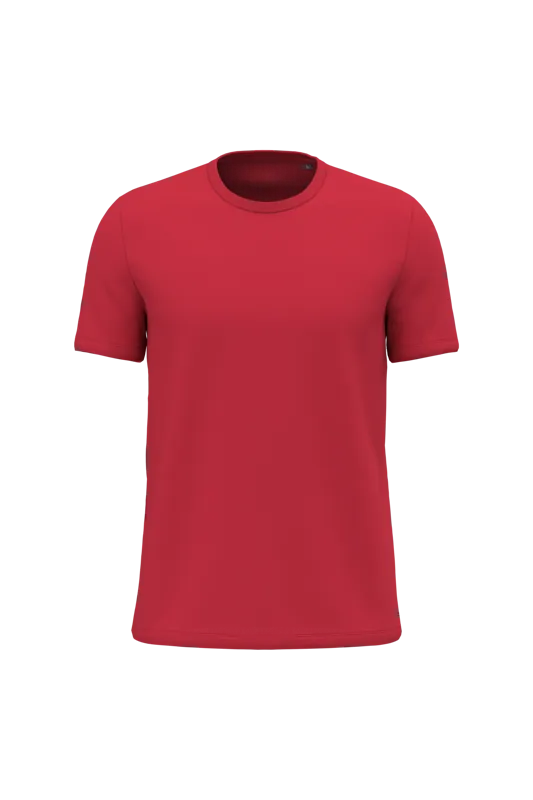 Uniseks T-shirt korte mouwen ronde hals in Red