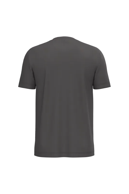 T-shirt ronde hals korte mouwen in Dark Grey, achterkant
